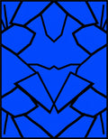 Vibrant Blue Geometric Shatter Rug