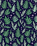 Forest Green Leafy Vines Pink Blooms Rug