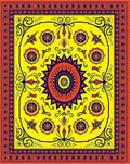 Vibrant Sunburst Floral Medallion Rug