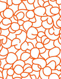 Orange Organic Swirl Abstract Rug