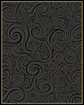 Dark Swirling Charcoal Abstract Texture Rug