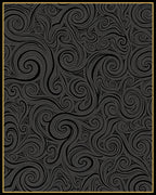 Dark Swirling Charcoal Abstract Texture Rug
