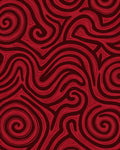 Deep Red Swirling Lines Rug
