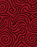 Deep Red Swirling Lines Rug