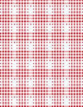 Vibrant Red White Gingham Squares Rug