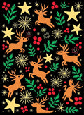 Whimsical Reindeer Forest Starry Night Rug