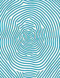 Teal Concentric Fingerprint Lines Rug