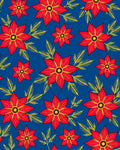 Crimson Floral With Gold Leaves Rug