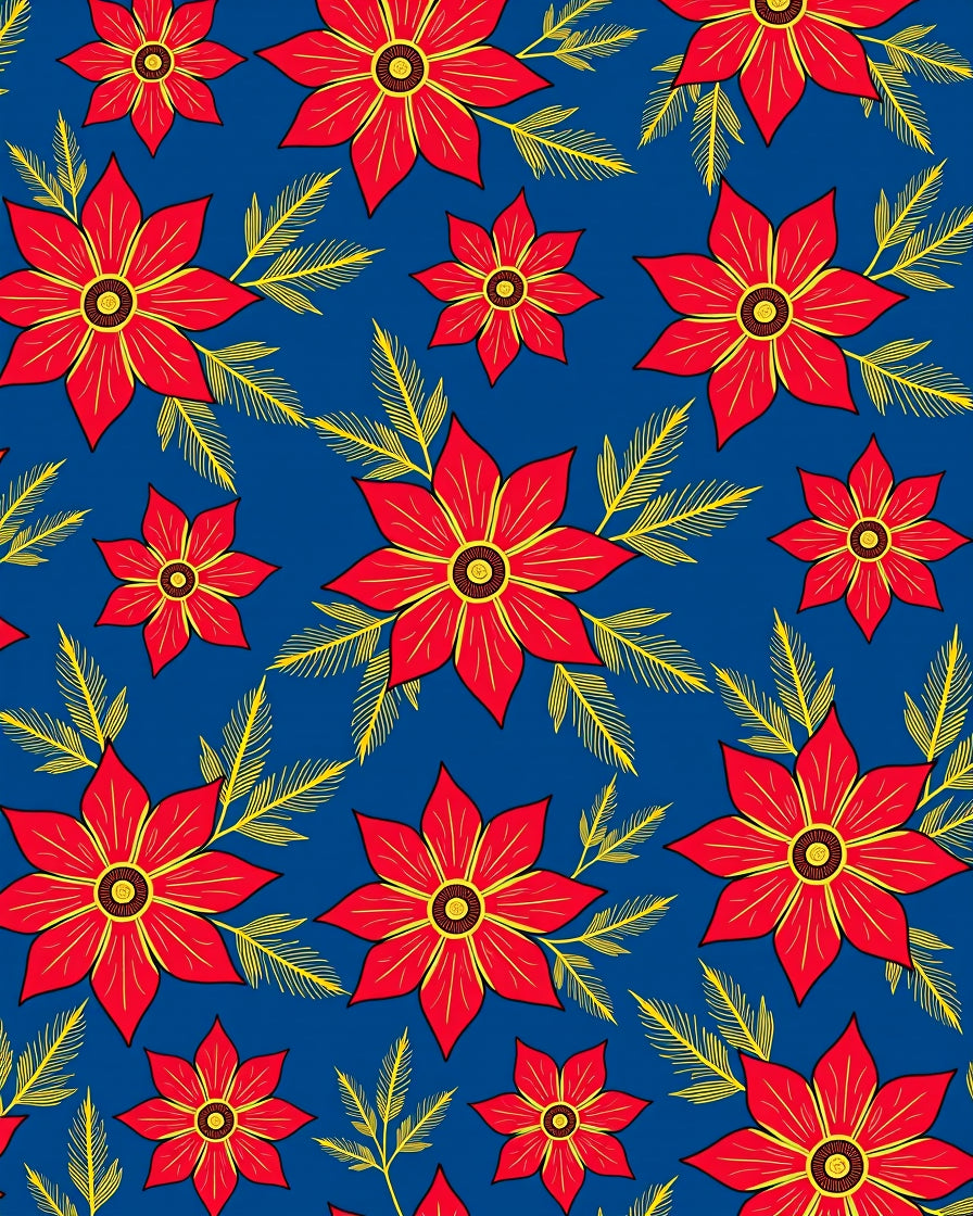 Crimson Floral With Gold Leaves Rug