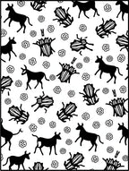 Black White Fauna Insect Illustration Rug