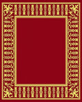 Red and Yellow Floral Border Rug