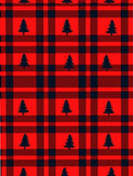 Rustic Red Buffalo Plaid Christmas Tree Rug