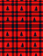 Rustic Red Buffalo Plaid Christmas Tree Rug