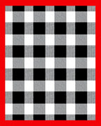 Classic Black White Buffalo Check Rug