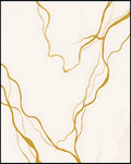 Cream Gold Veined Swirl Rug