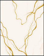 Cream Gold Veined Swirl Rug