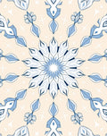 Pale Blue Medallion Abstract Starburst Rug