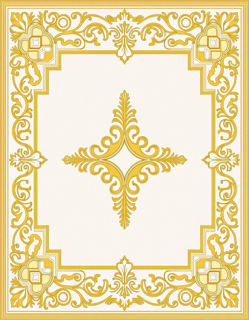 Golden Regal Scrollwork Medallion Rug