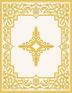 Golden Regal Scrollwork Medallion Rug