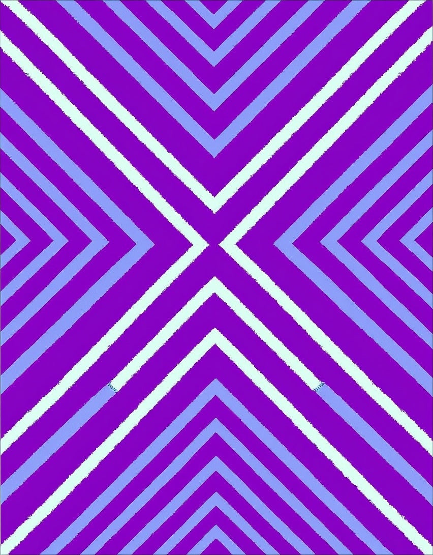 Bold Purple Chevron Stripe Rug