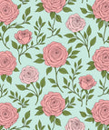 Soft Pink Rose Garden Swirls Rug