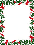 Festive Red Green Holly Garland Rug
