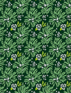 Dark Green Lush Tropical Foliage Rug