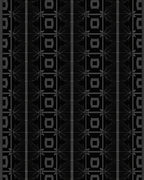 Dark Gray Geometric Starburst Medallion Rug