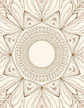 Delicate Pink and Brown Mandala Radiance Rug