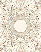 Delicate Pink and Brown Mandala Radiance Rug