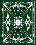 Emerald Forest Starburst Geometric Rug