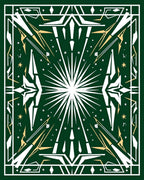 Emerald Forest Starburst Geometric Rug
