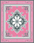 Pink Floral Medallion Centerpiece Rug