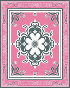 Pink Floral Medallion Centerpiece Rug