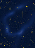 Cosmic Deep Blue Starry Night Rug