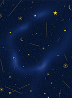 Cosmic Deep Blue Starry Night Rug