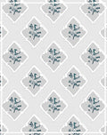Gray Botanical Diamond Art Rug