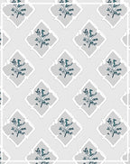 Gray Botanical Diamond Art Rug