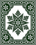 Emerald Green Starburst Mandala Rug