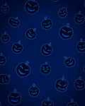 Dark Blue Glowing Jack-o-lantern Faces Rug