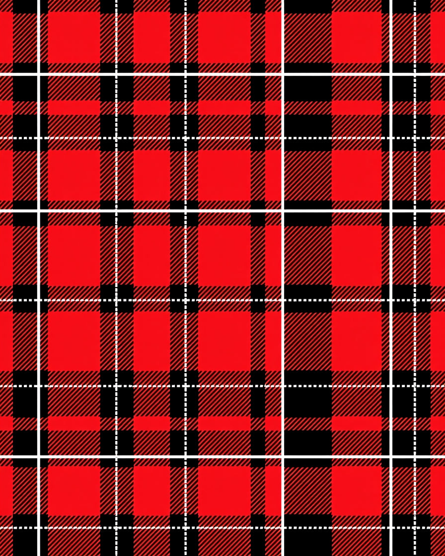 Classic Red Black Plaid Weave Rug