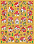 Holiday Village Red White Houses Rug