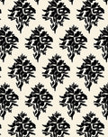 Black Cream Abstract Floral Medallion Rug