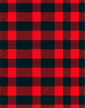 Red and Black Buffalo Check Squares Rug