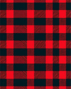 Red and Black Buffalo Check Squares Rug