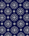 Classic White Medallion Navy Rug
