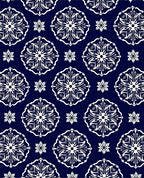 Classic White Medallion Navy Rug