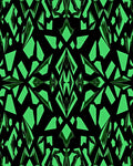 Emerald Geo Crystal Fragment Collage Rug