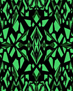 Emerald Geo Crystal Fragment Collage Rug