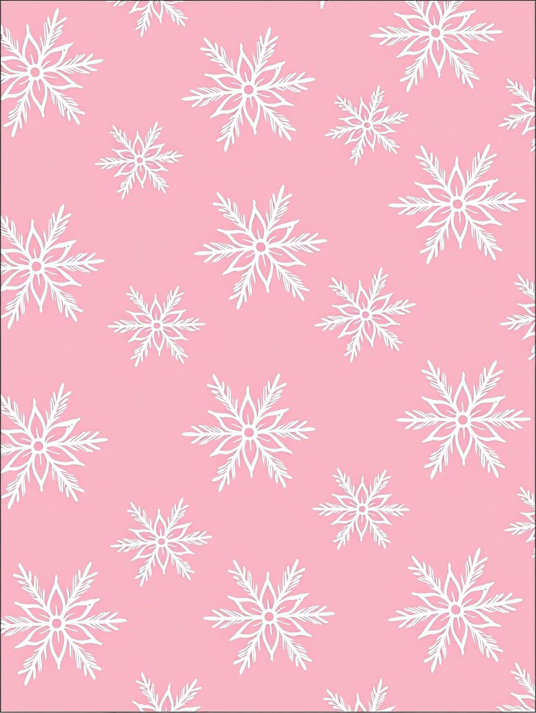 Soft Pink Snowflake Scatter Rug